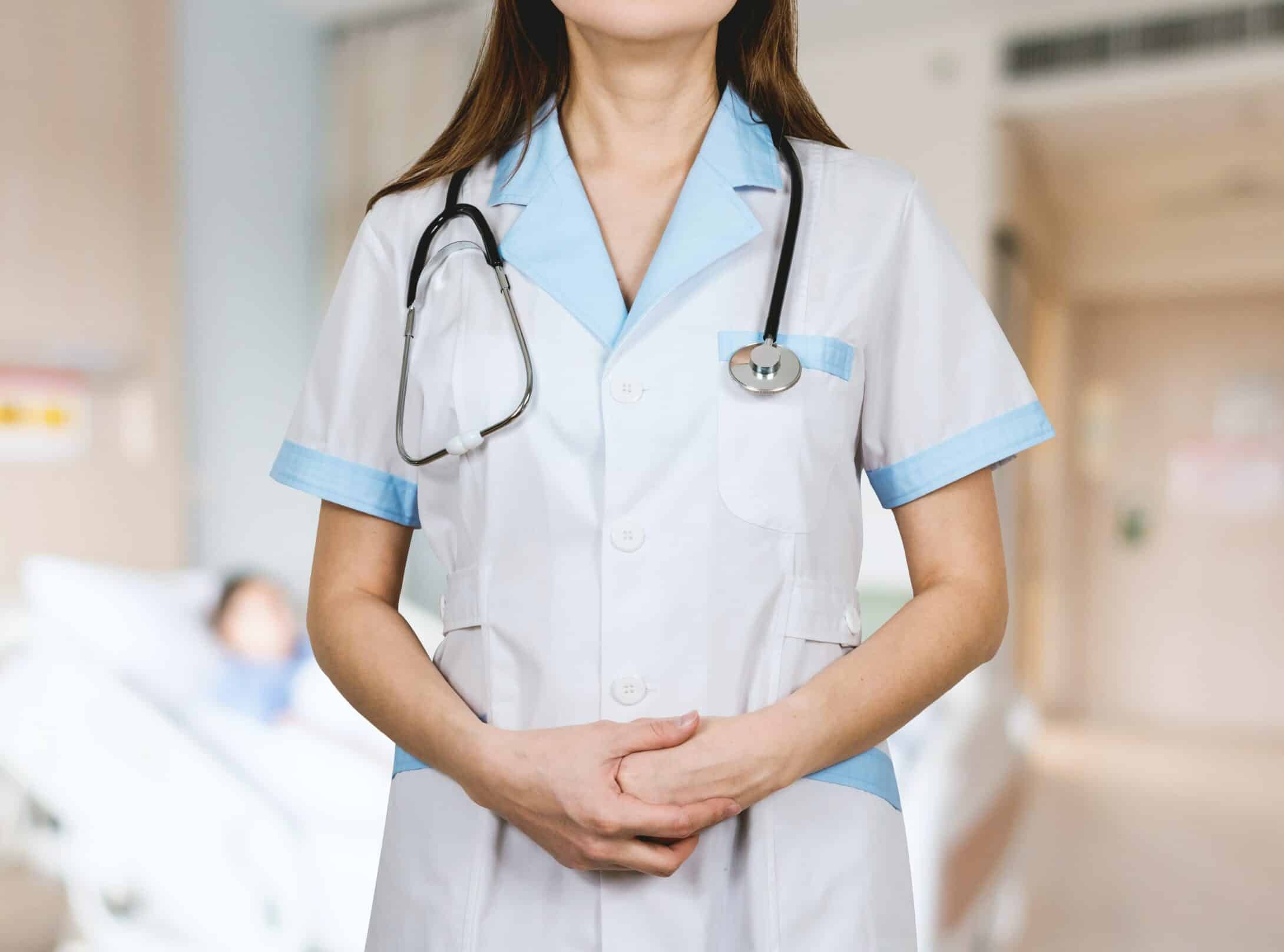 Photo of a standing female doctor